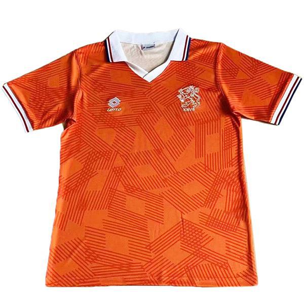 Netherlands home retro soccer jersey match men's first sportswear football shirt 1991